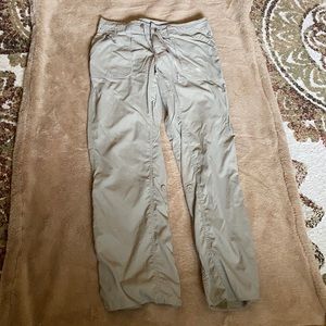 Women’s beige North Face hiking pants